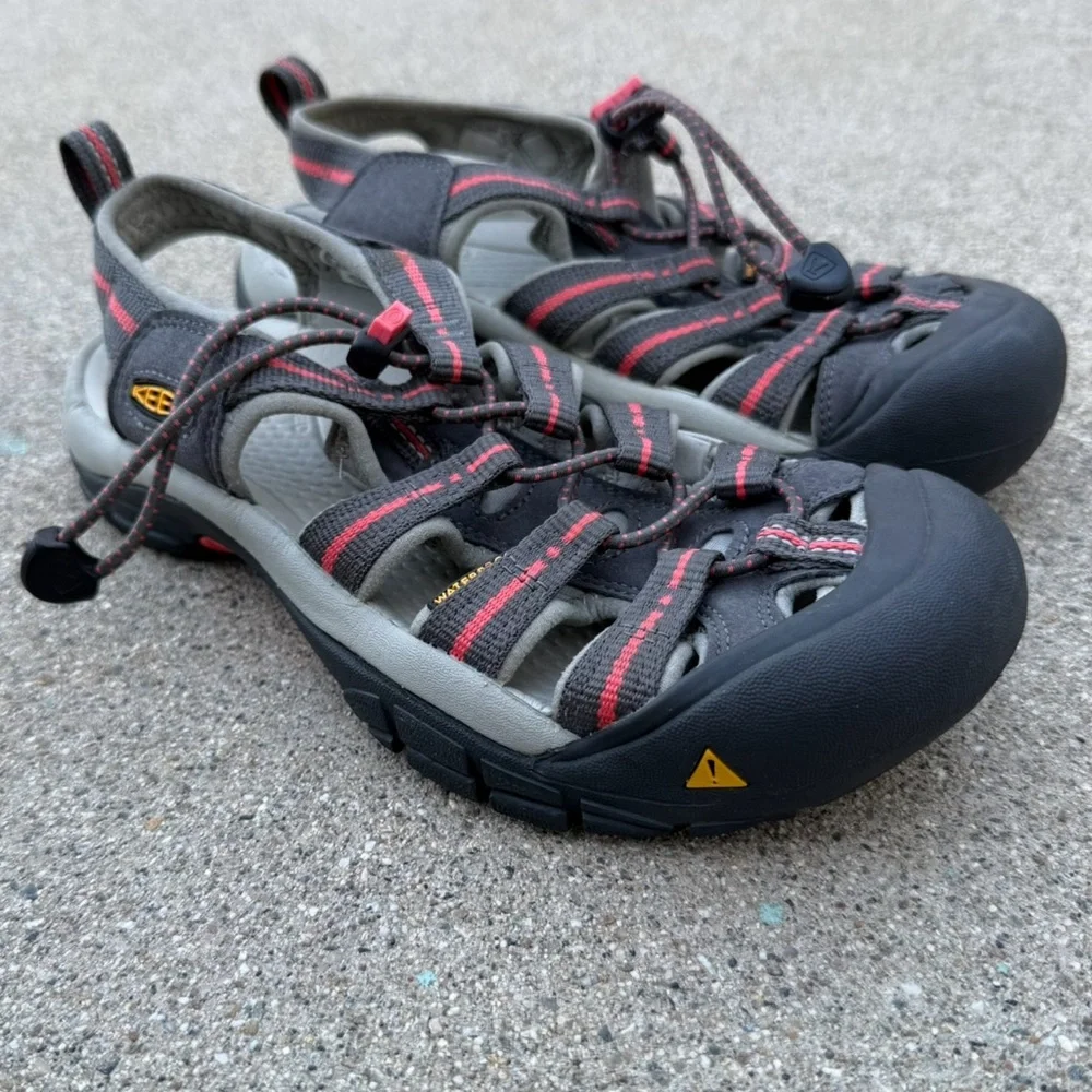 Keen Newport H2 Gray Magnet Hot Coral Pink Hiking Sandal 1010955 Size 6.5 - Picture 5 of 5